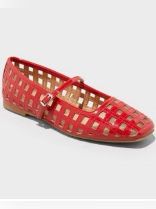 wild fable Shoes - Wild fable women’s Red Cutout Mary Jane Flats size 11